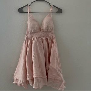 BabyPink Backless Mini Dress